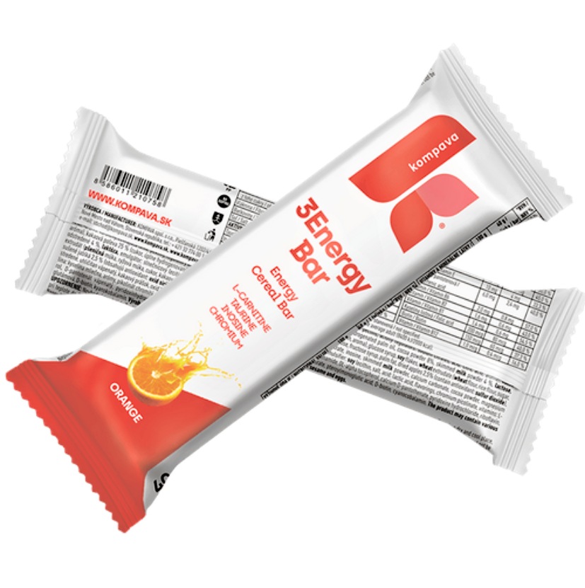 Kompava 3Energy Bar tyčinka, pomeranč 40g