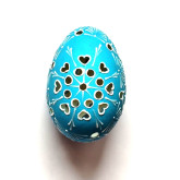 Velikonoční Husí kraslice vrtaná - tyrkysová