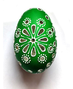 Velikonoční Husí kraslice vrtaná - Zelená