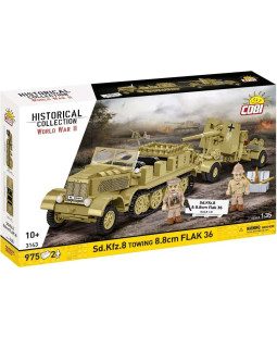 Cobi 3143 II WW Sd. Kfz. 8 táhnoucí 8,8 cm Flak 36, 1:35, 975 k, 2 f 