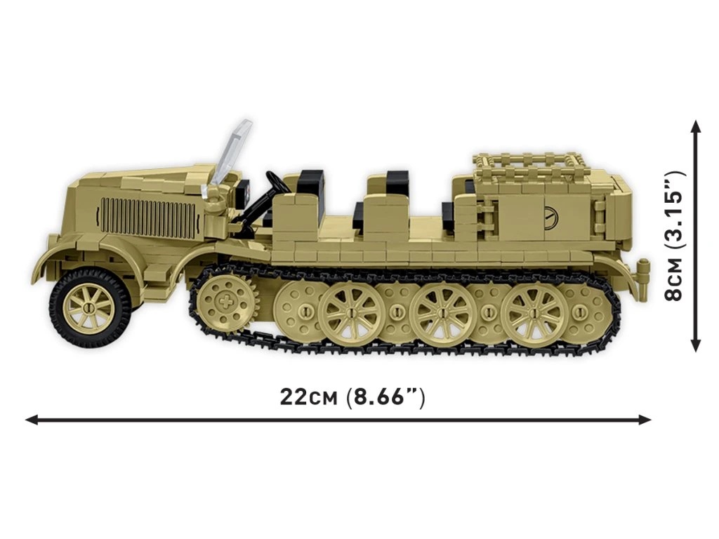 Cobi 3143 II WW Sd. Kfz. 8 táhnoucí 8,8 cm Flak 36, 1:35, 975 k, 2 f