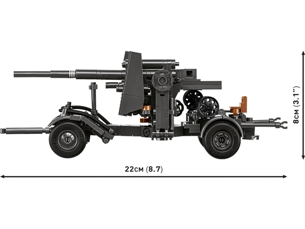 Cobi 3140 II WW 8,8 cm Flak 18 s lafetou, 1:35, 360 k, 2 f
