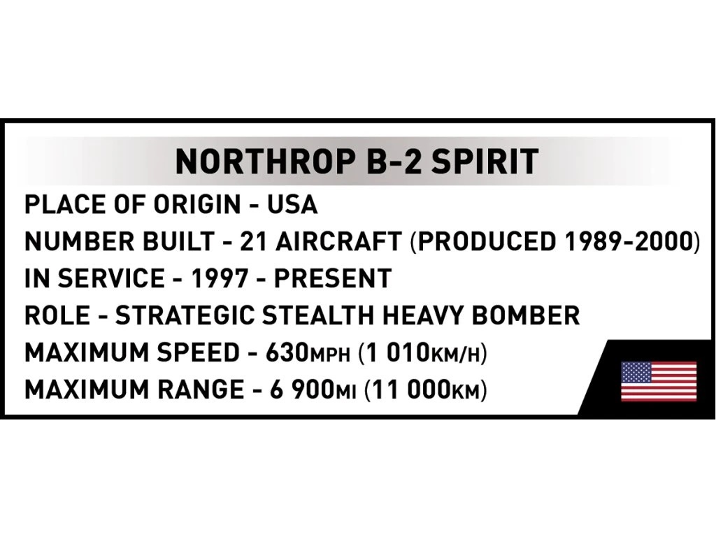 Cobi 5916 Northrop B-2 Spirit, 1:100, 1109 k