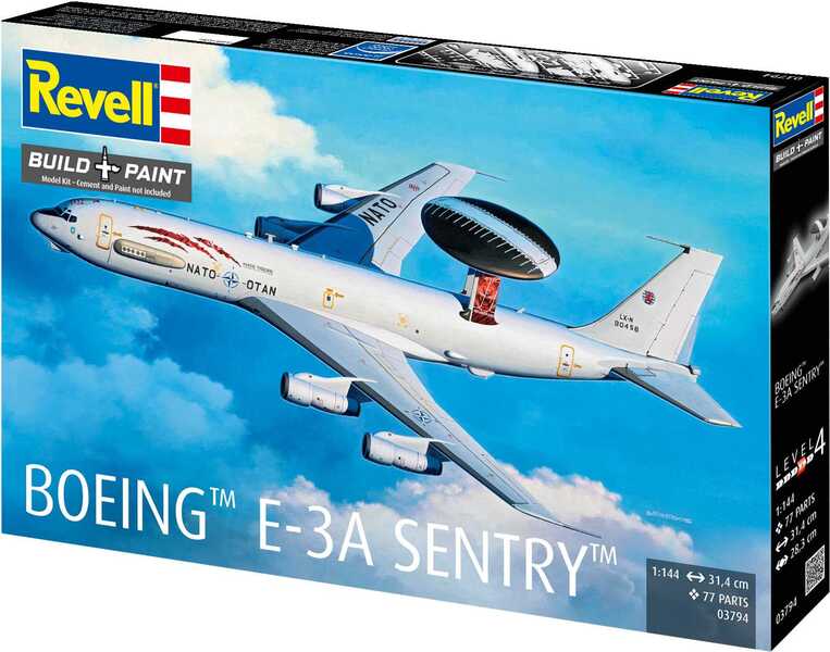Revell Plastic ModelKit letadlo 03794 - Boeing E-3A (1:144)