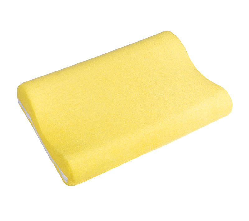 Bellatex Polštář anatomický polyuretan, Žlutý froté - 45x30 cm
