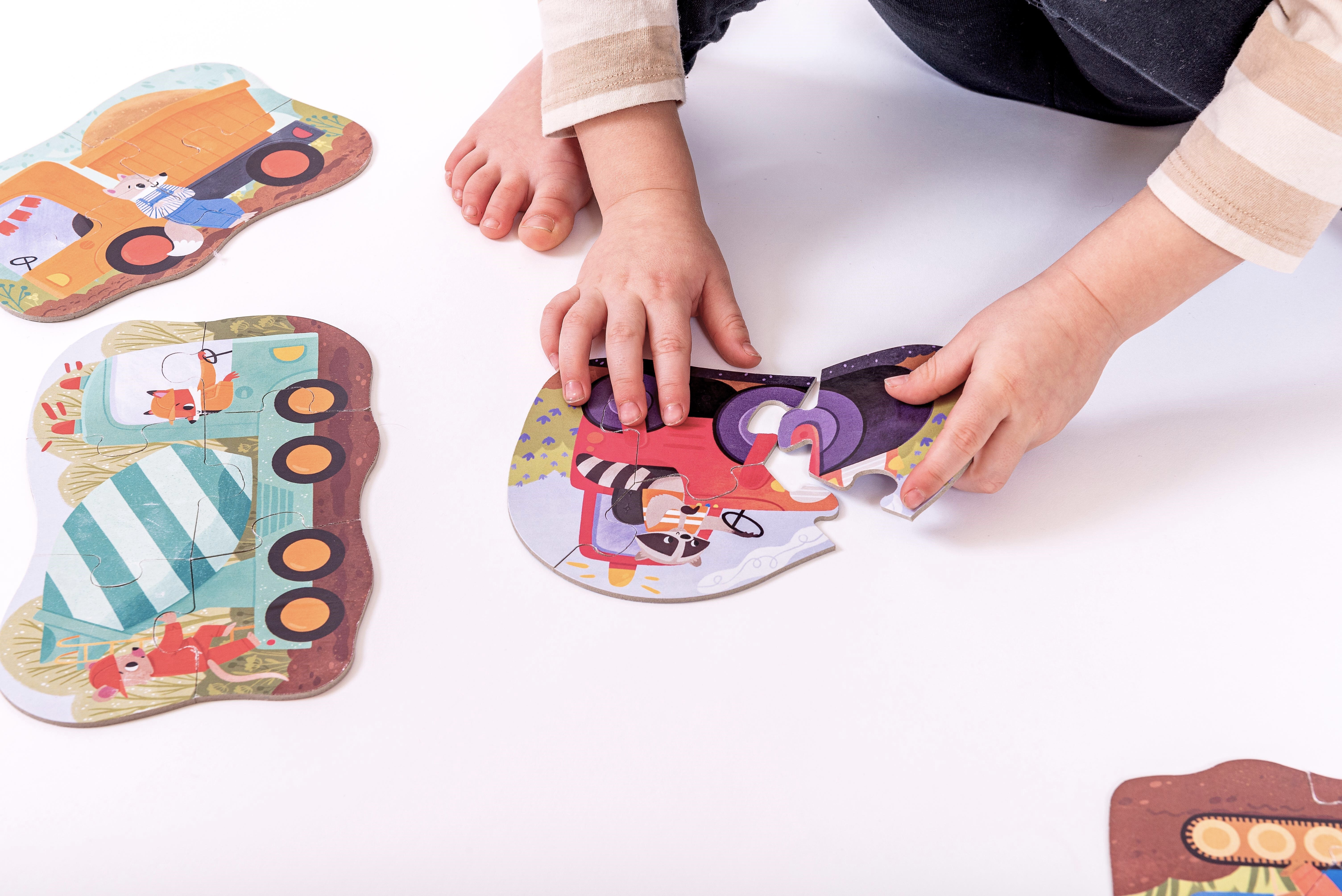 Betexa KukiKuk - Velké puzzle Stavební stroje