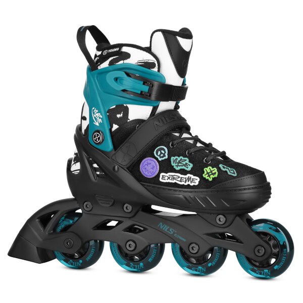 NILS Extreme NA2053A VIBE Kolečkové brusle, tyrkysové, vel.M (37-40)