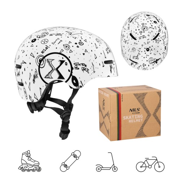 Helma NILS Extreme MT311, bílá, vel.L (58-61cm)