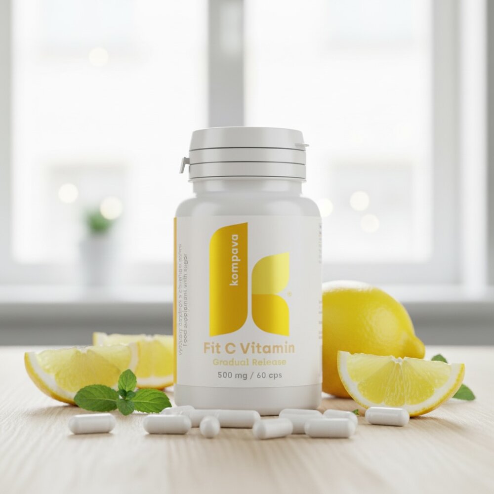 Kompava Fit C Vitamin, 60 kapslí 500mg