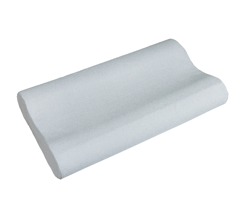 Bellatex Anatomický polštář z líné pěny, světle šedý froté - 60x33 cm