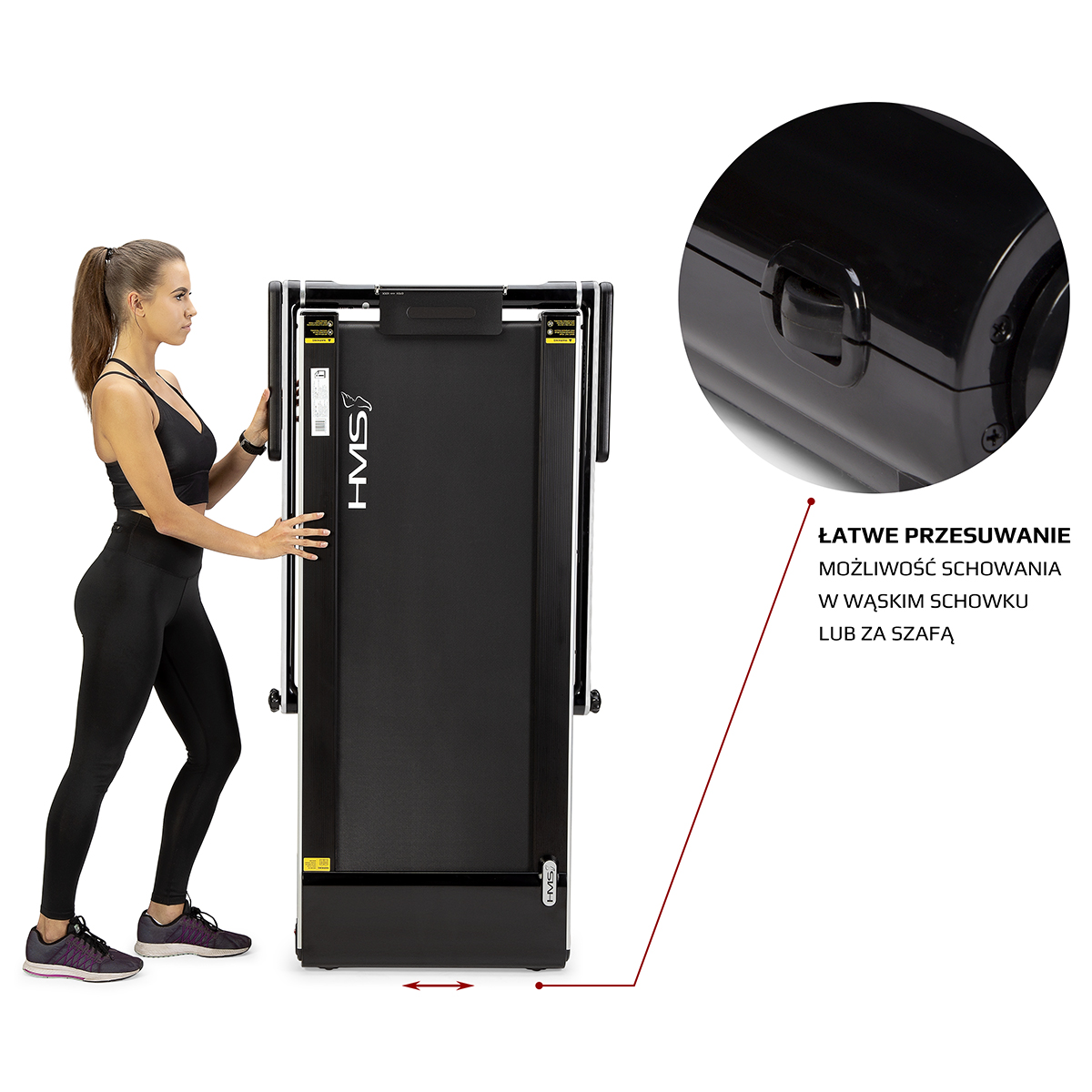 Elektrický Běžecký pás HMS LOOP12 šedý, nostnost 120 kg