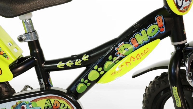 Dino Bikes Dětské kolo Dinosaur 12", černé