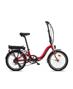 Liberty e-Pegas 7spd Skládací elektrokolo 36V, 14 Ah, zadní motor, červené