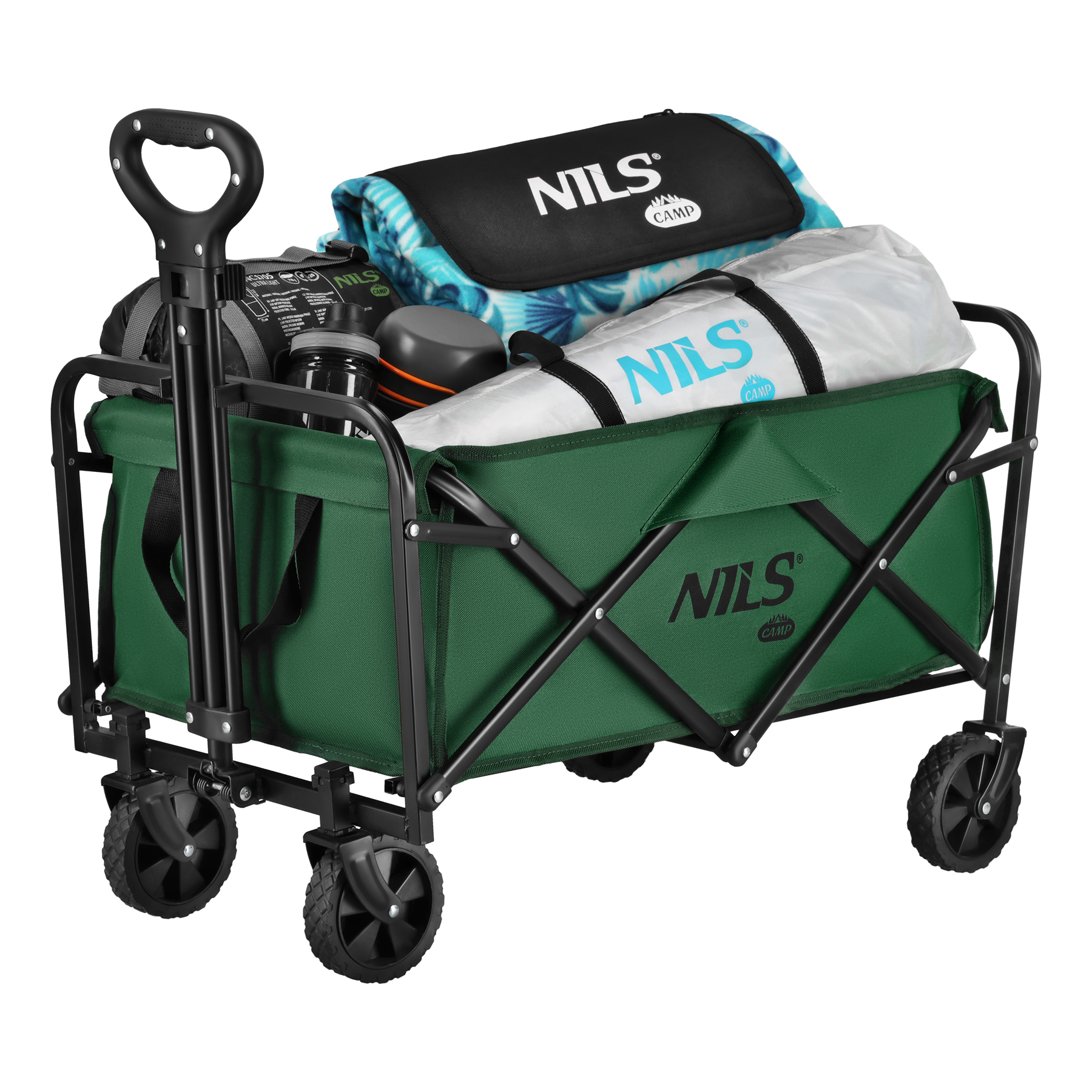 Skládací kempingový vozík NILS Camp NC4306 zelený
