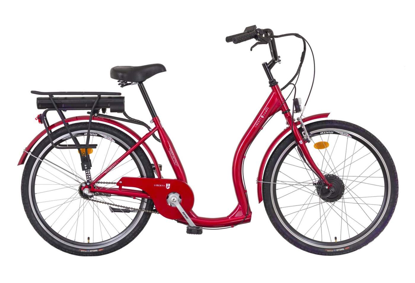 Elektrokolo pro seniory Liberty Comfy Steel 3spd. 26", červené