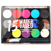 Sada barev na obličej, 15 barev, 2 štětce - základní barvy
