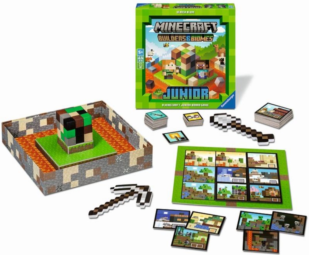 Minecraft - Builders & Biomes Junior, desková hra