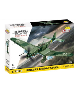 Cobi 5767 II WW Junkers JU 87G-2 STUKA, 1:32, 571 kostek, 2 figurky