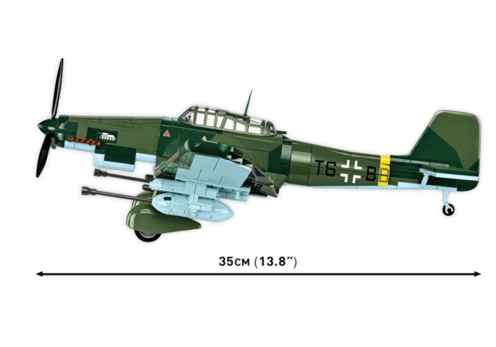 Cobi 5767 II WW Junkers JU 87G-2 STUKA, 1:32, 571 kostek, 2 figurky