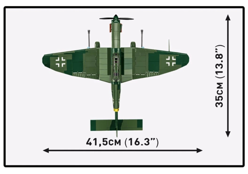 Cobi 5767 II WW Junkers JU 87G-2 STUKA, 1:32, 571 kostek, 2 figurky