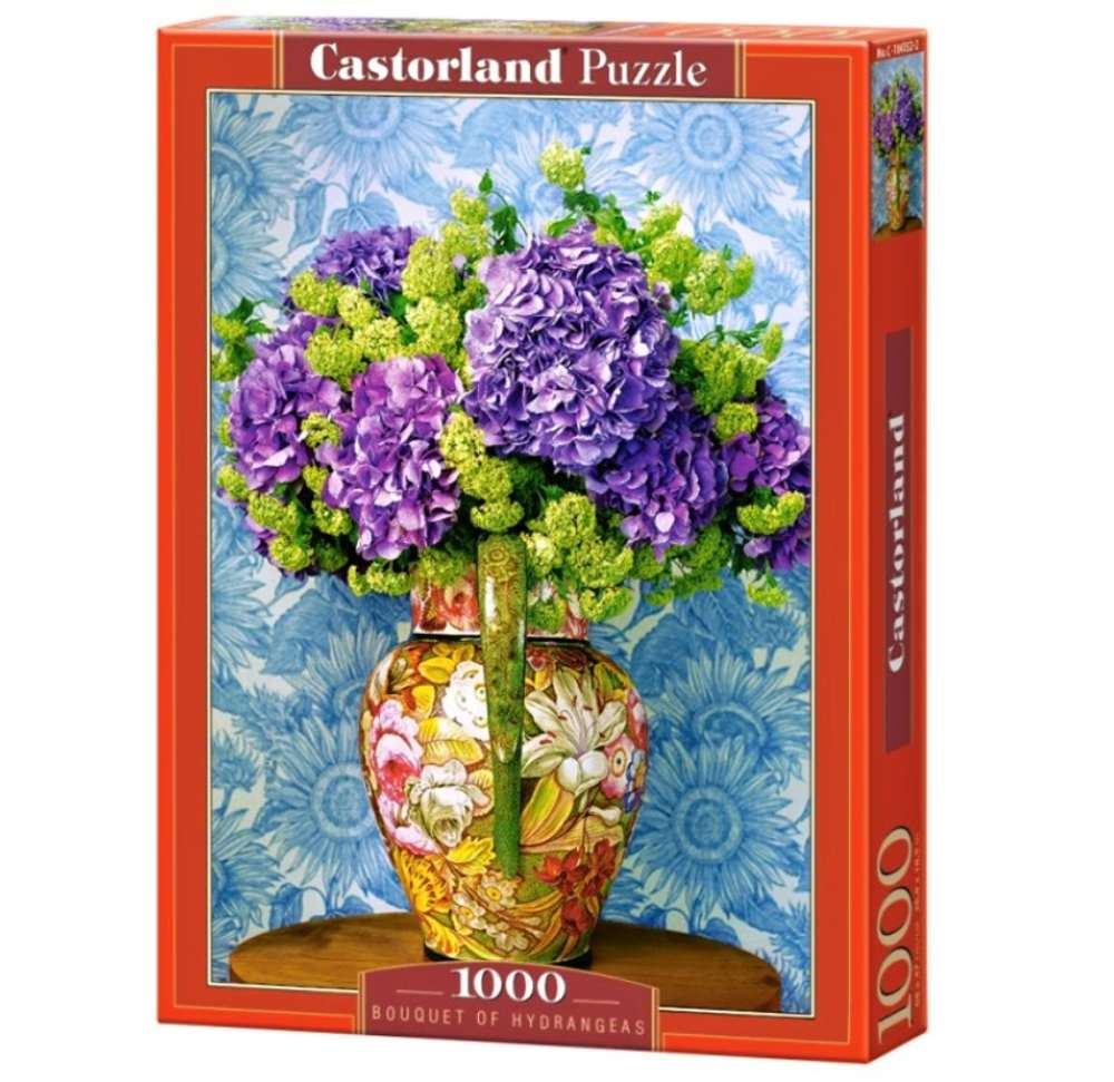 Castorland puzzle 1000 dílků - Kytice hortenzií