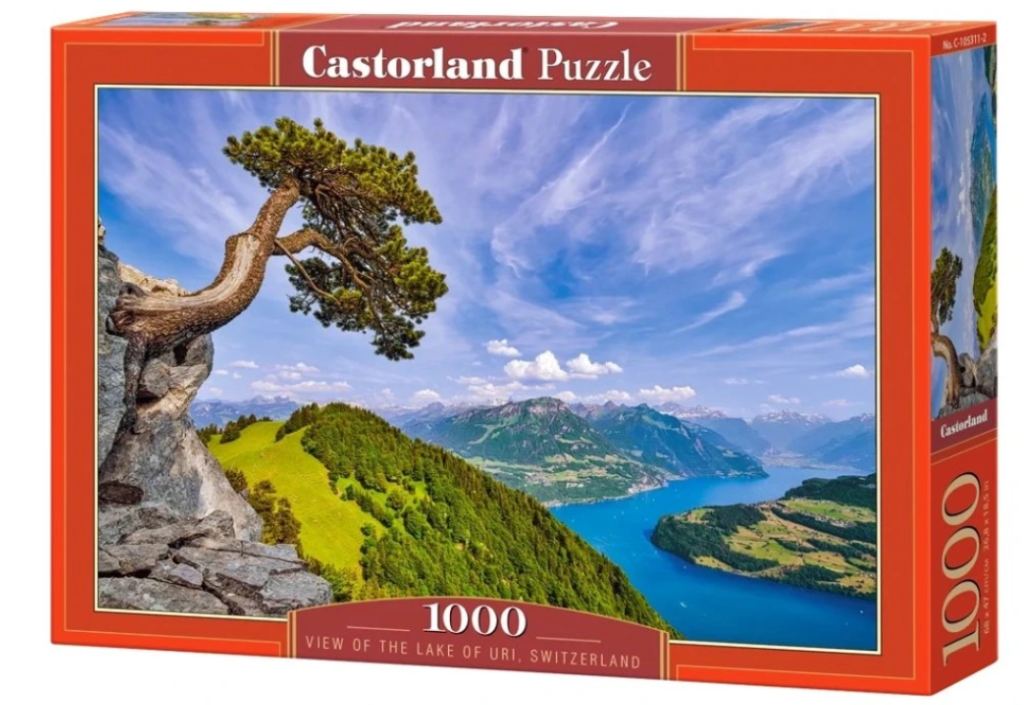 Castorland puzzle 1000 dílků - Výhled na jezero Uri, Švýcarsko