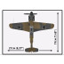 Cobi 5873 II WW Messerschmitt BF-109F, 1:48, 123 kostek