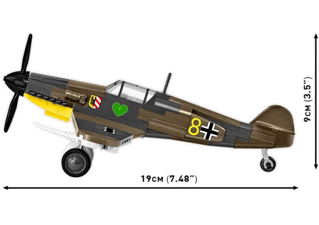 Cobi 5873 II WW Messerschmitt BF-109F, 1:48, 123 kostek