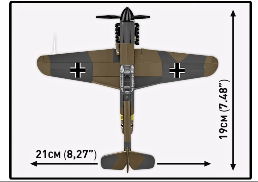 Cobi 5873 II WW Messerschmitt BF-109F, 1:48, 123 kostek