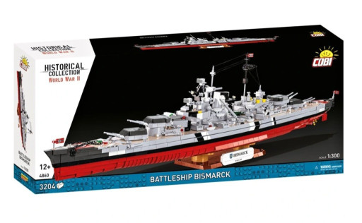 Cobi 4860 II WW Battleship Bismarck, 1:300, 3204 kostek
