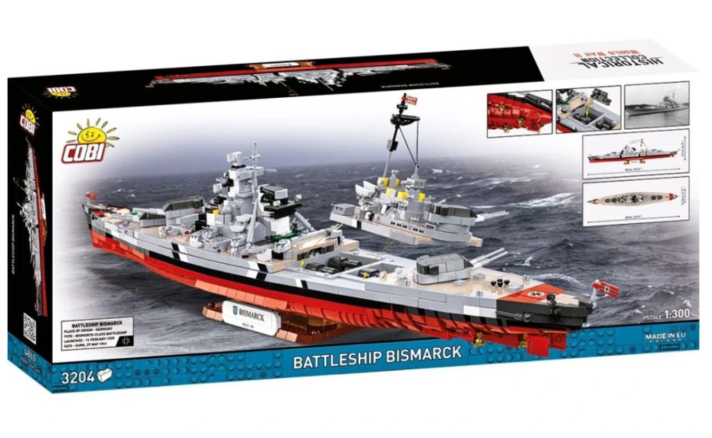 Cobi 4860 II WW Battleship Bismarck, 1:300, 3204 kostek
