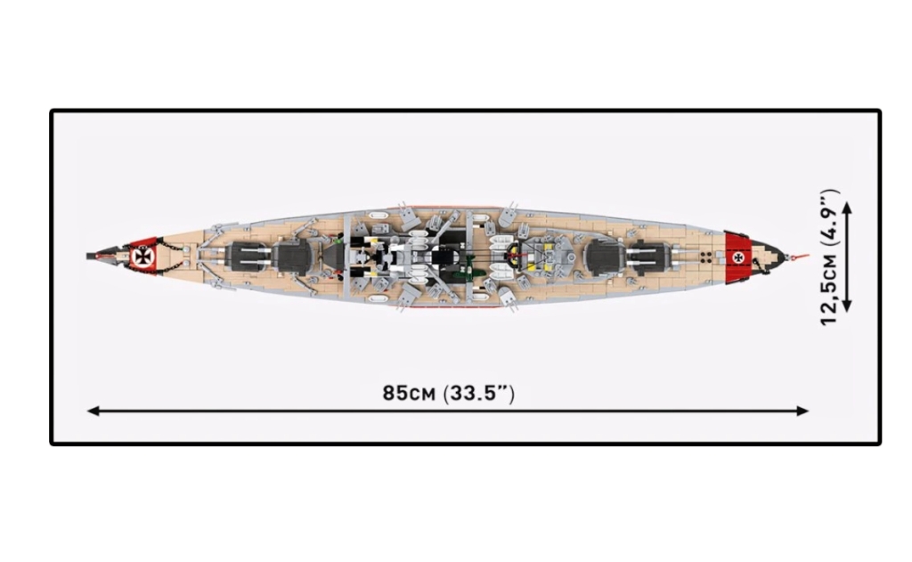 Cobi 4860 II WW Battleship Bismarck, 1:300, 3204 kostek