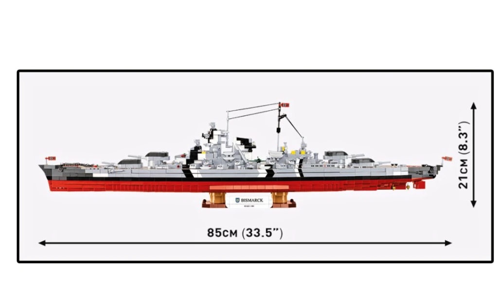 Cobi 4860 II WW Battleship Bismarck, 1:300, 3204 kostek