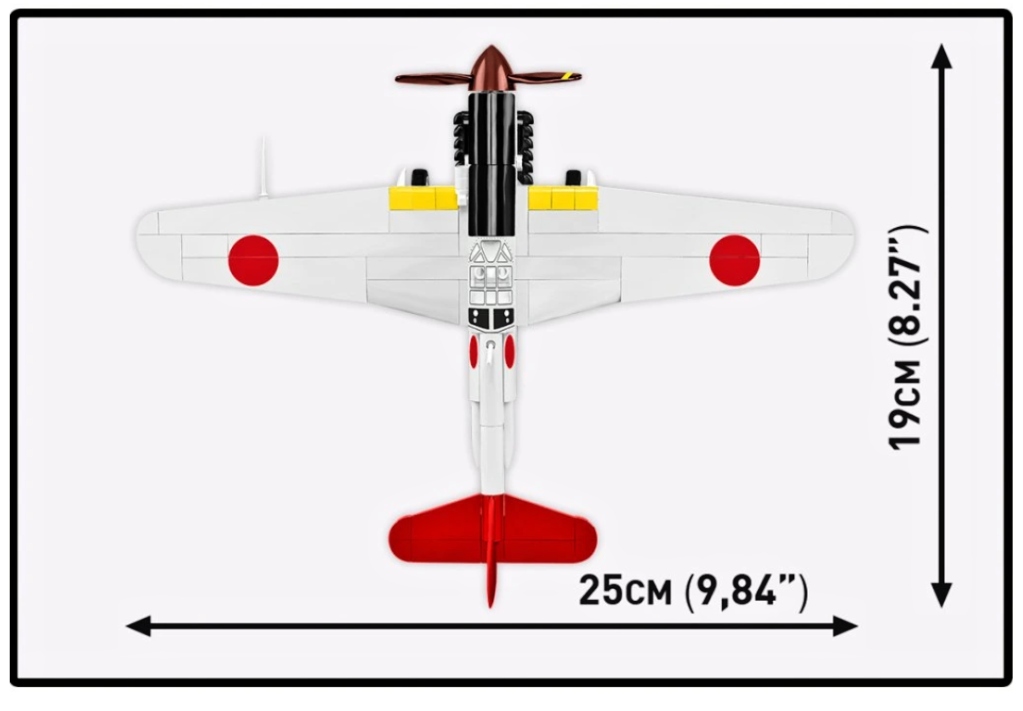 Cobi 5872 II WW Kawasaki Ki-61 Hien, 1:48, 141 kostek