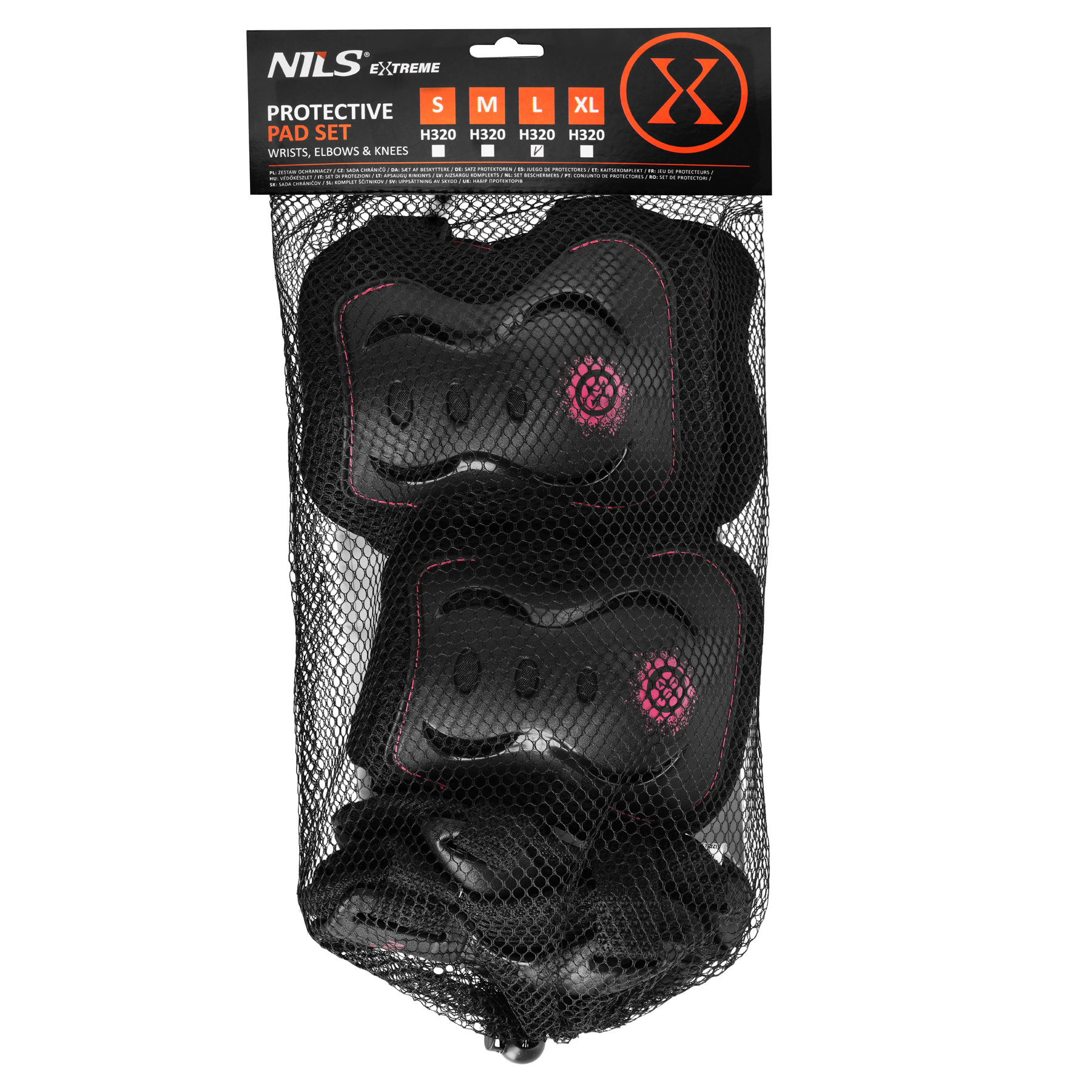 Souprava chráničů NILS Extreme H320 Fly růžová, vel. XL