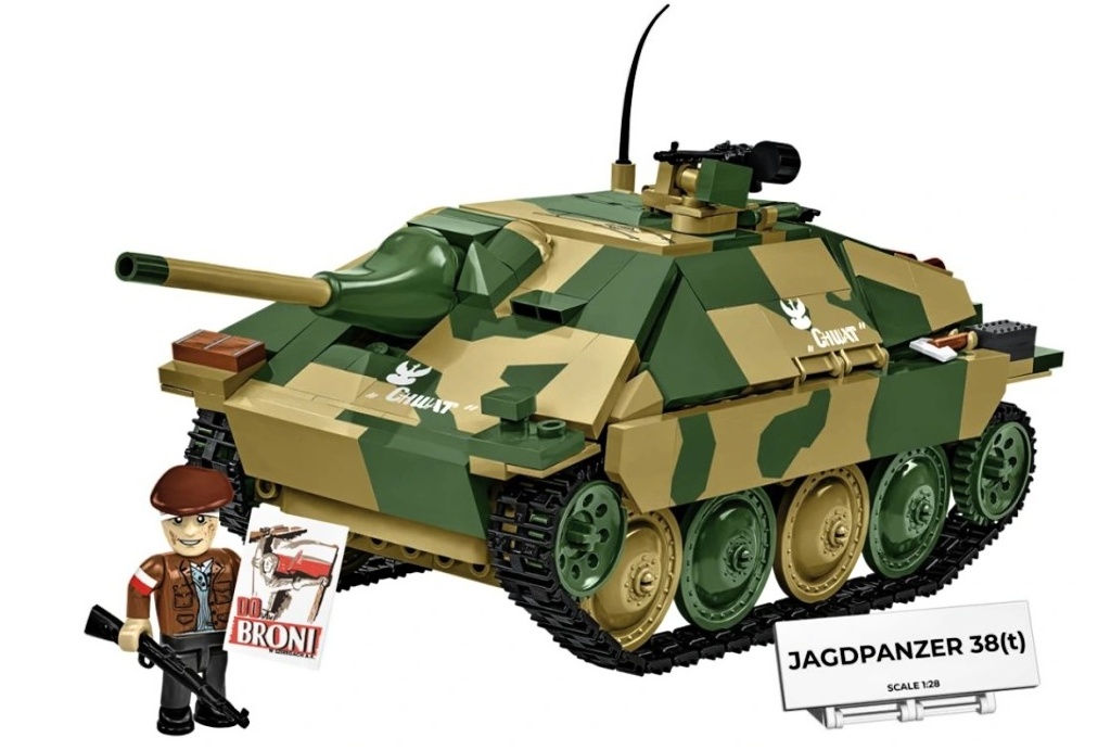Cobi 2670 II WW Jagdpanzer 38(t) CHWAT (Odvážlivec), 1:28, 731 kostek