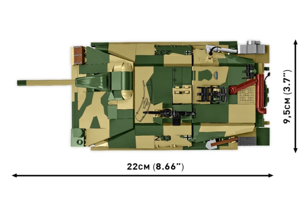 Cobi 2670 II WW Jagdpanzer 38(t) CHWAT (Odvážlivec), 1:28, 731 kostek