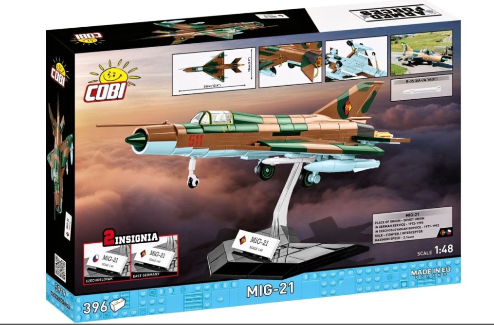 Cobi 5919 MIG-21 ČSSR / NDR, 1:48, 396 kostek
