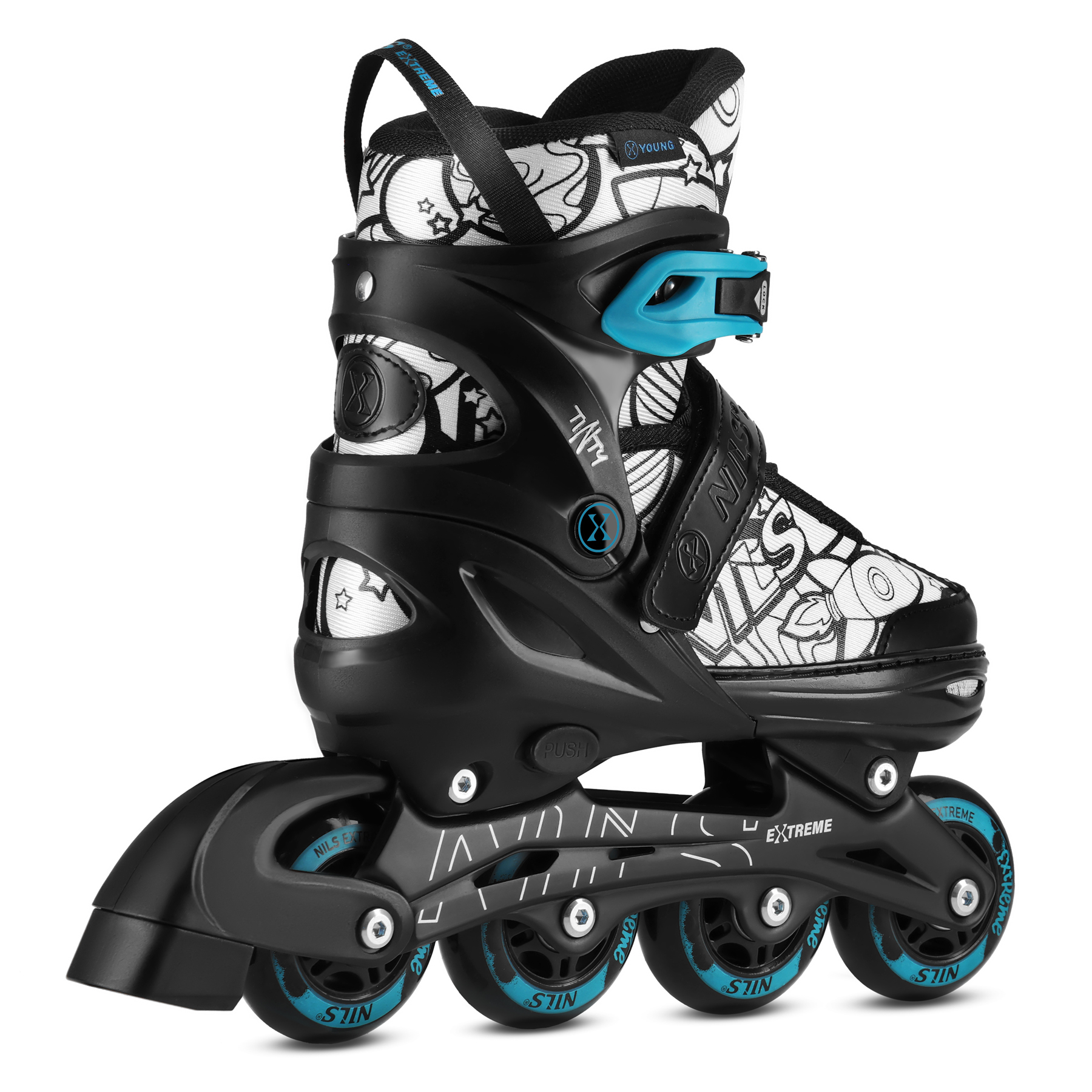 Kolečkové brusle 4v1 NILS Extreme NH10907 TINTY, zelené, vel.S (31-34)