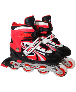 Dětské inline brusle roztahovací CS310K červené velikost 28-32