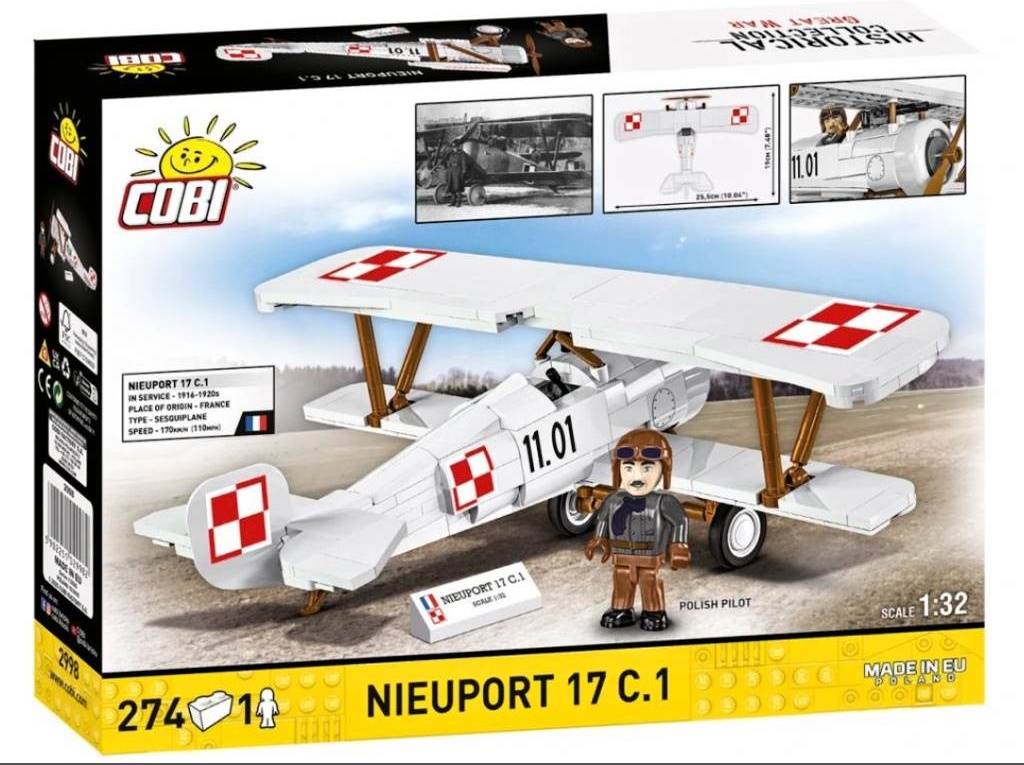 Cobi 2998 Great War Nieuport 17 C.1, 1:32, 274 kostek