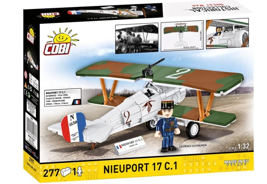 Cobi 2997 Great War Nieuport 17 C.1, 1:32, 277 kostek