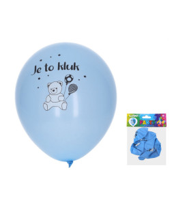 Balónek nafukovací Modrý - Je to kluk, sada 5ks