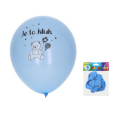Balónek nafukovací Modrý - Je to kluk, sada 5ks
