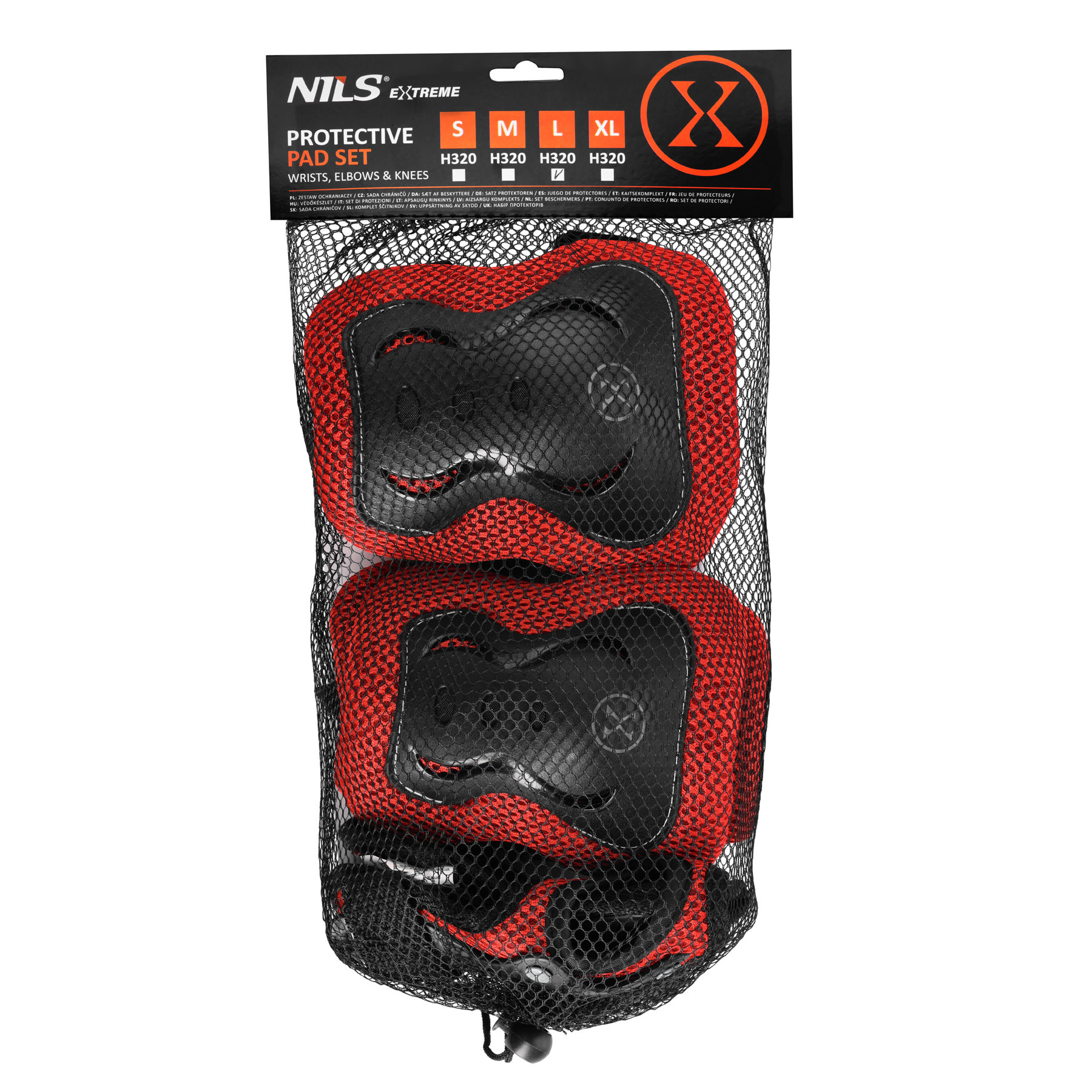 Souprava chráničů NILS Extreme H320 červená, vel. L