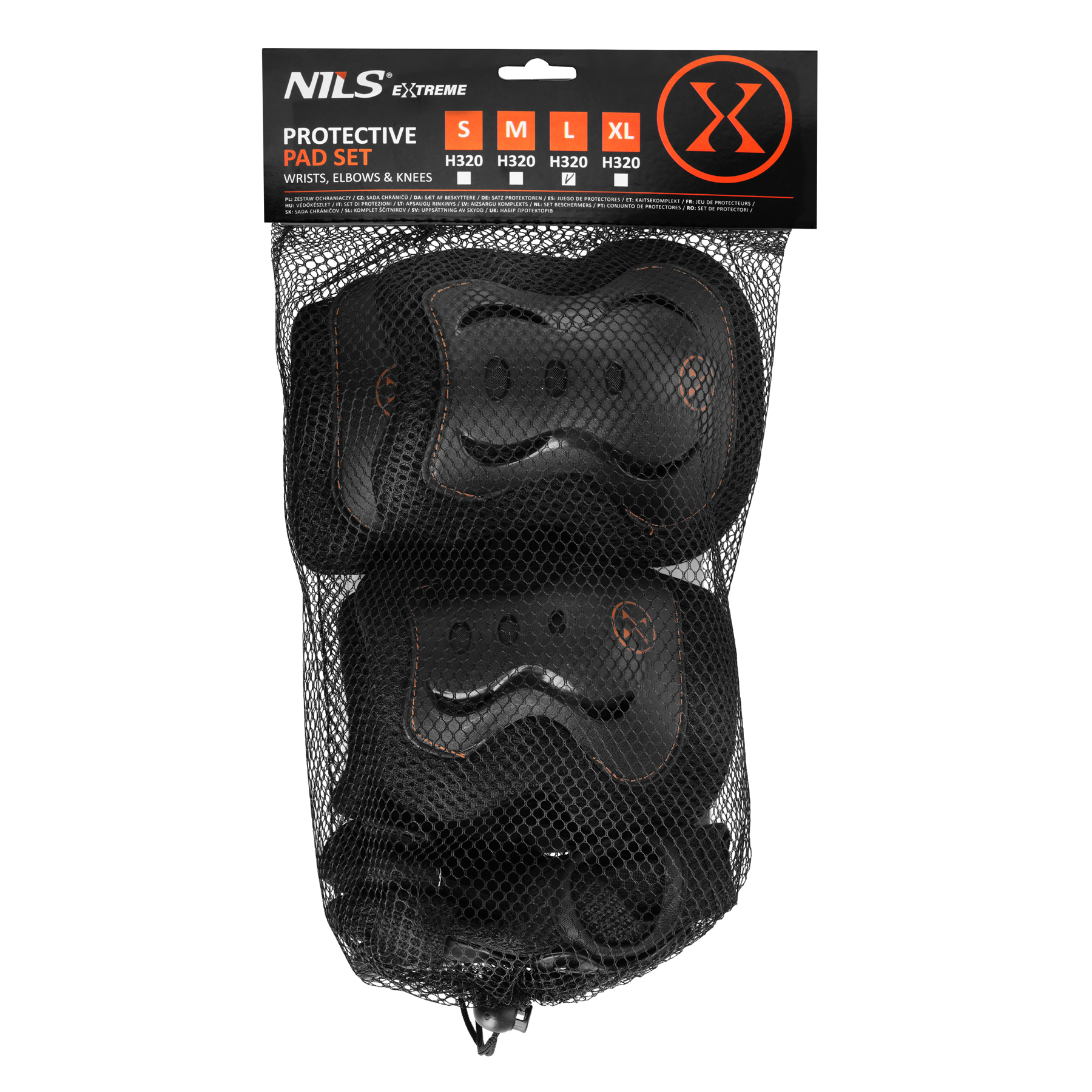 NILS Extreme H320 sada chráničů, zlatá, vel. M