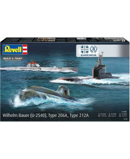 Plastic ModelKit ponorky 05186 - 70 Years Bundeswehr:Wilhelm Bauer,Type 206A,Class2 (1:144)