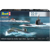 Plastic ModelKit ponorky 05186 - 70 Years Bundeswehr:Wilhelm Bauer,Type 206A,Class2 (1:144)
