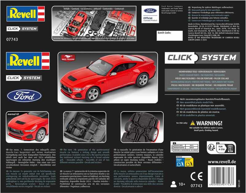 Revell EasyClick auto 07743 - 2024 Ford Mustang GT (1:25)