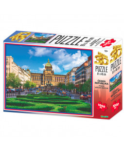 Puzzle 3D Praha Národní muzeum 1000 dílků